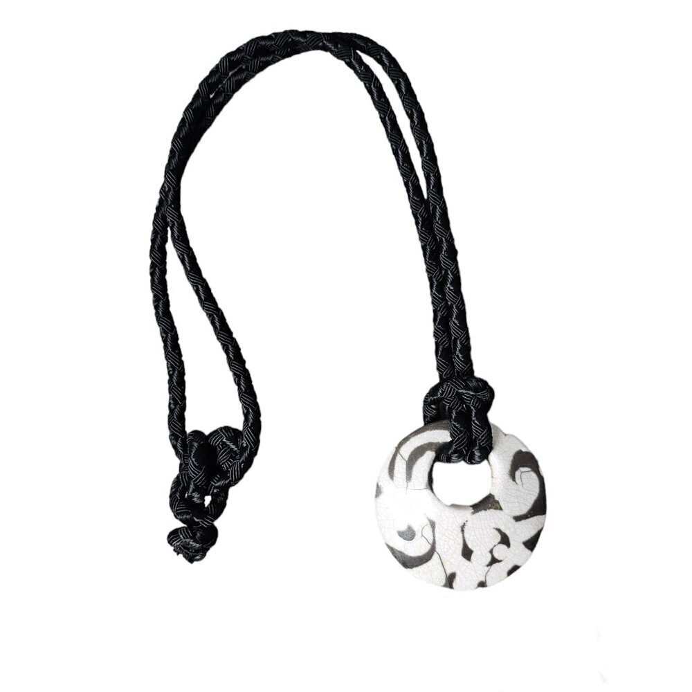 🏆266 Round Disc Pendant Necklace